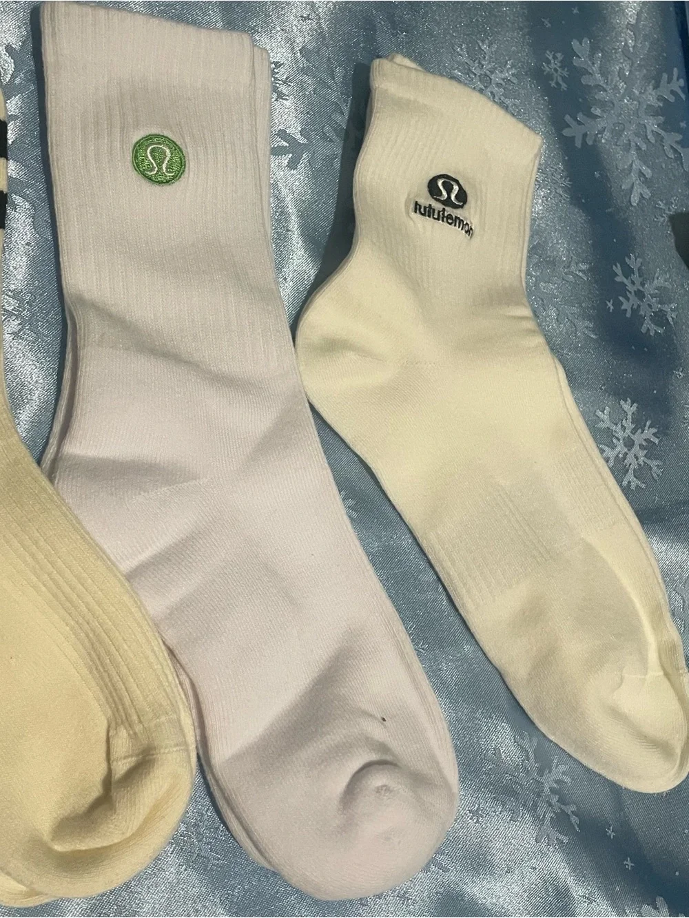 lululemon athletica Crew Socks Pack - White, Cream & Black Trim